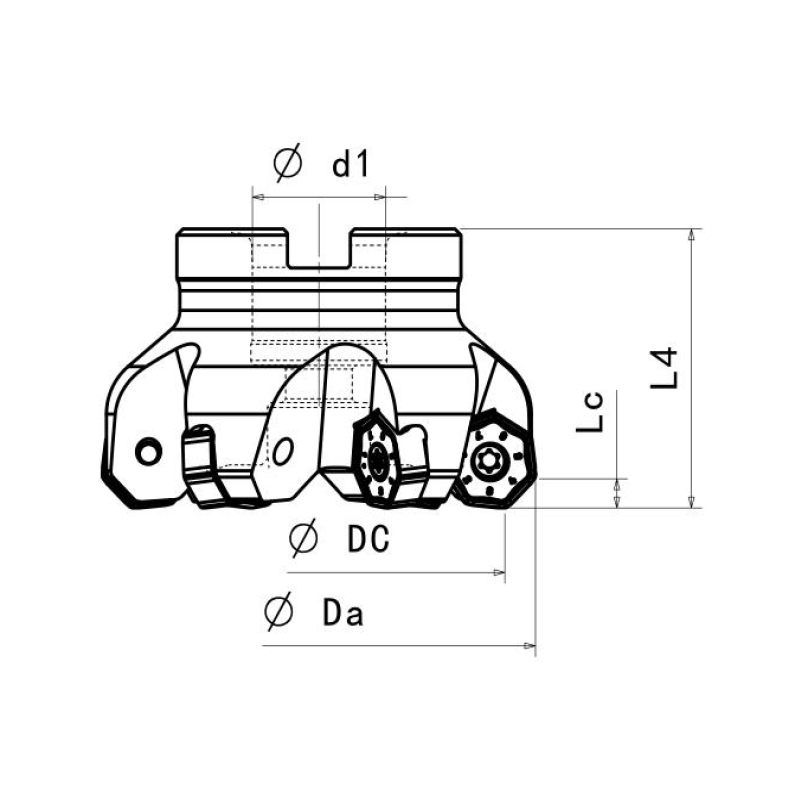  FRAISE À SURFACER；Kr=45°