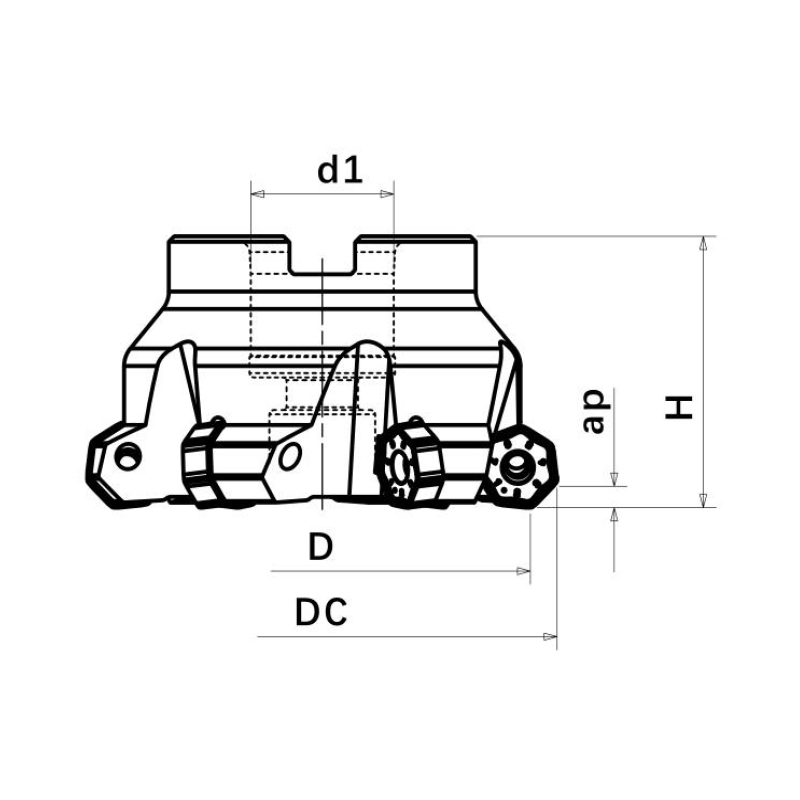  FRAISE À SURFACER；Kr=45°