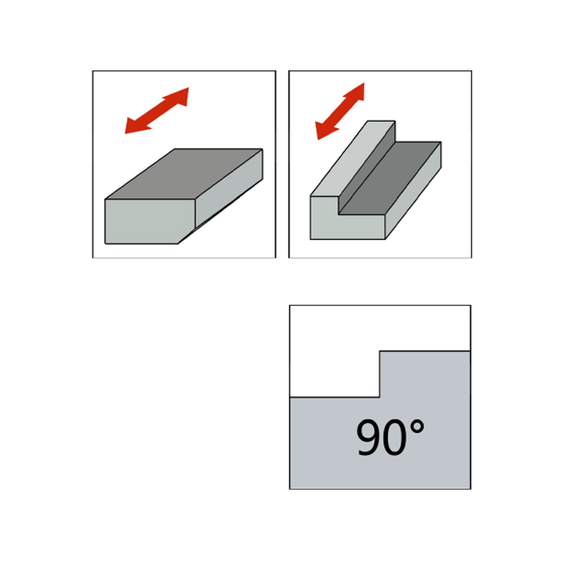  FRAISE À SURFACE，Kr=90°