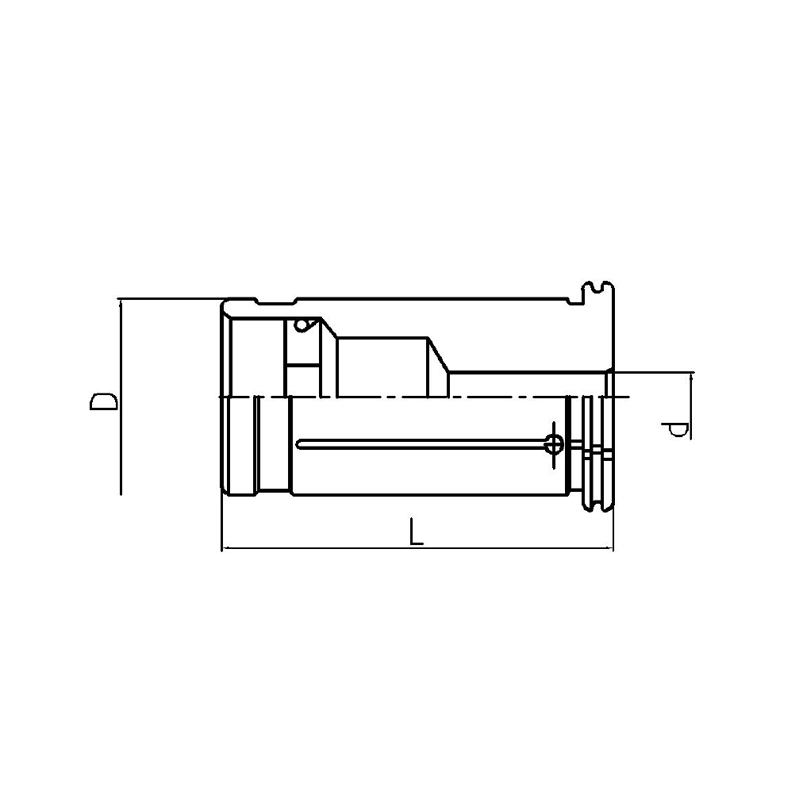  Collet de conversion de tige d'outil hydraulique à eau de face d'extrémité de type D