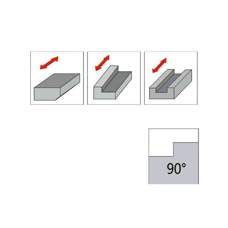  FRAISE À SURFACE，Kr=90°