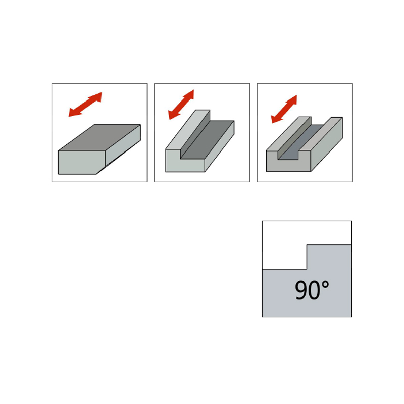  FRAISE À SURFACE，Kr=90°